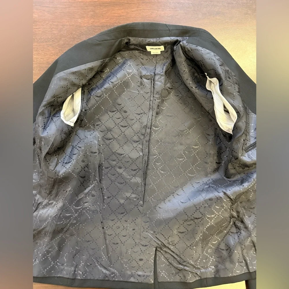 Zadig & Voltaire Black Blazer with Rhinestone Star Embellishments - Picture 5 of 5